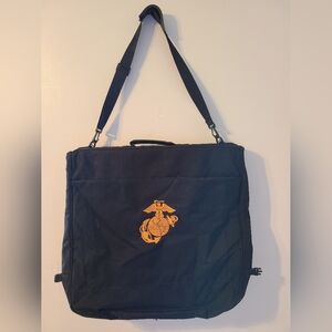 USMC Marine Corps Suit Garment Bag Dress Uniform Jacket Black Embroidered Logo